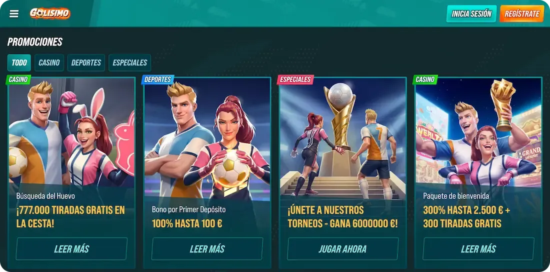 bonos del casino golisimo