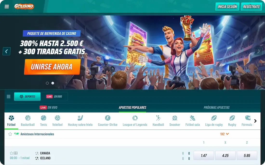 sitio web del casino golisimo